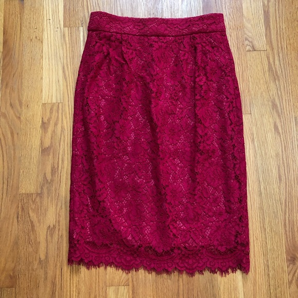 J. Crew Dresses & Skirts - J. Crew Pintucked Pencil Skirt in Lace